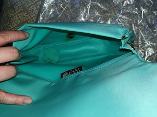 Pochette mano color verde acqua
