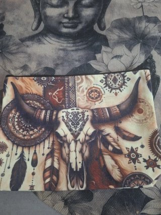 Bolso maquillaje calavera boho