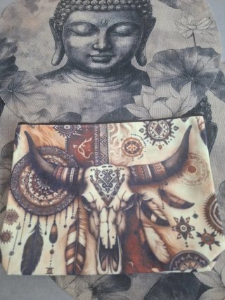 Bolso maquillaje calavera boho