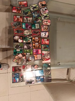 Cromos Star Wars Rogue One Topps total 50 cromos.