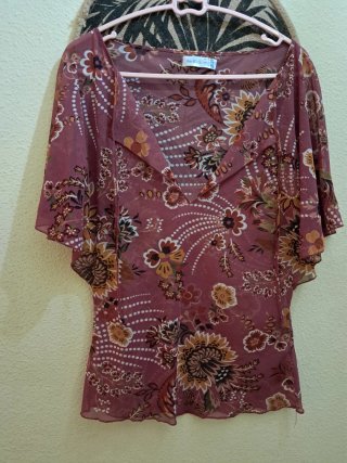 Camiseta gasa estampada talla única