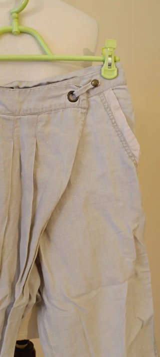 Pantalón pirata lino asimétrico T.34/36