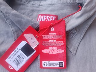 Camisa Diesel Lino Gris Talla XL