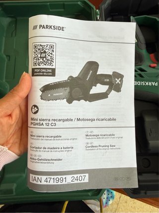 Mini sierra eléctrica Lidl 12V