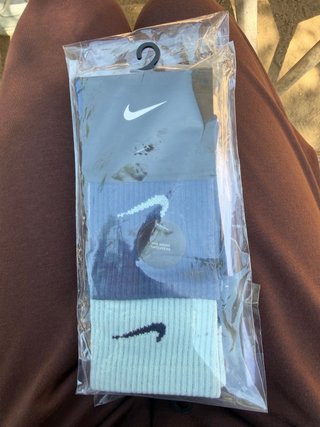 Calcetines Nike Beige y Blanco Talla Única