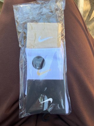 Calcetines Nike Beige y Blanco Talla Única