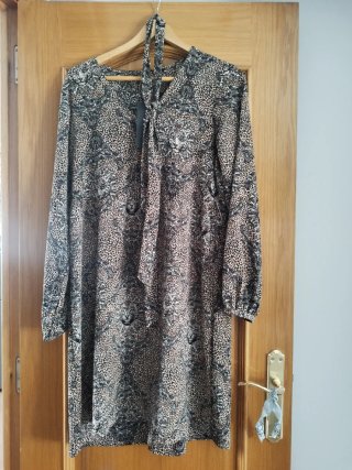 Vestido corto estampado leopardo ONLY