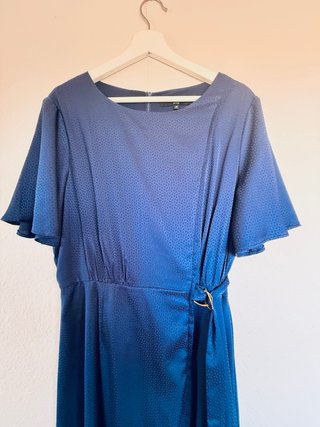 Vestido cóctel Hannibal Laguna azul marino T46