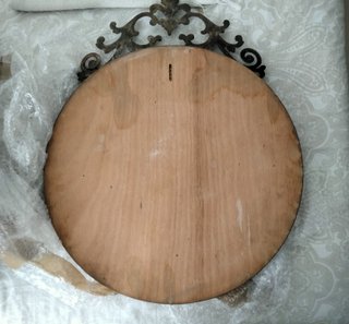 Espejo Vintage Luna de Plata Copete Orfebrado