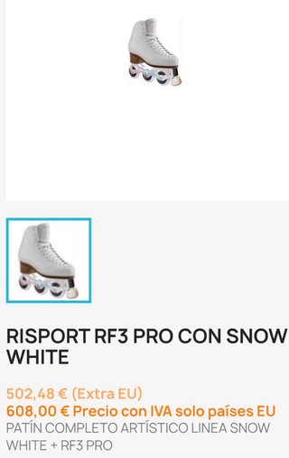 Pattini artistici Risport RF3 con ruote Snow White