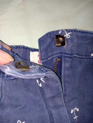 Short jeans bimba con ancore