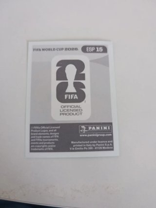 Cromo Lamine Yamal 2026 World Cup Panini