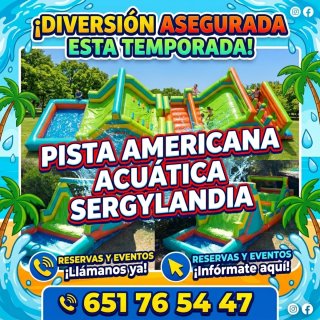 Se alquila Pista americana acuática 17 metros
