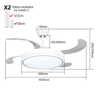 Ventilador de techo con luz LED