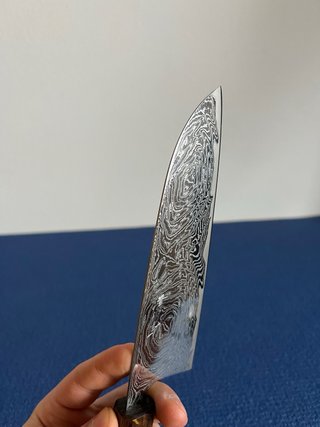 Coltello Damasco Giapponese Effetto Specchio
