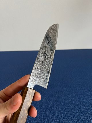 Coltello Damasco Giapponese Effetto Specchio