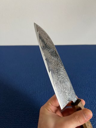 Coltello Damasco Giapponese Effetto Specchio