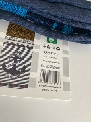 Asciugamano Mare 90x170cm Cotone 100%