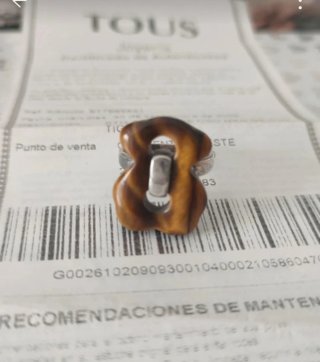 Anillo Tous Oso Ojo de Tigre Plata