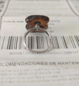 Anillo Tous Oso Ojo de Tigre Plata