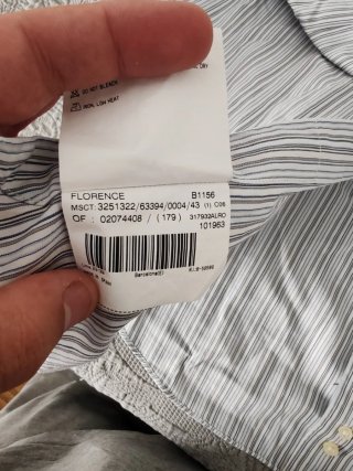 Camisa Burberry Rayas Gris y Blanca