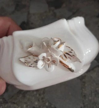 Conjunto porcelana decorada flores