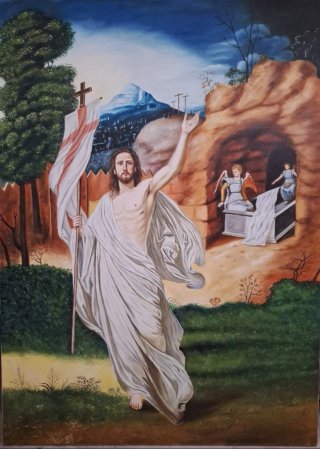 Pintura al óleo Resurrección de Jesús