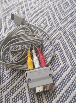 Nintendo Wii con cavi e sensore