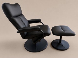 Sillón relax piel sintética negro