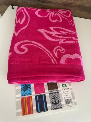 Telo mare cotone 100% fantasia giraffa
