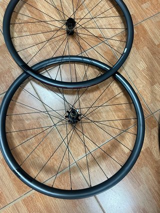 Ruedas de bicicleta visión carbono carretera