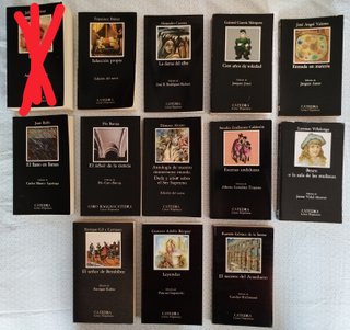 5€ x libro. Cátedra. Letras Hispánicas