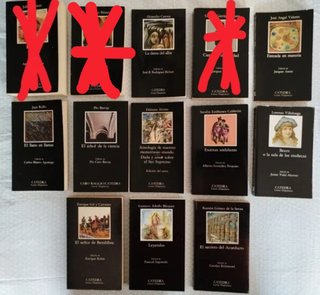 5€ x libro. Cátedra. Letras Hispánicas