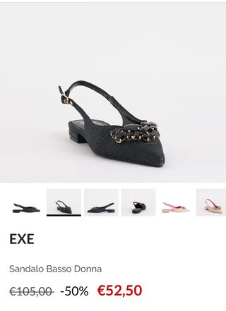 Zapato slingback negro con pedrería