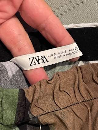 Pantalón Palazzo Zara Estampado Abstracto Talla S