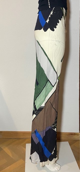 Pantalón Palazzo Zara Estampado Abstracto Talla S