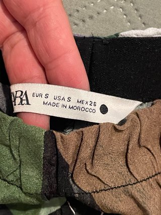 Pantalón Palazzo Zara Estampado Abstracto Talla S