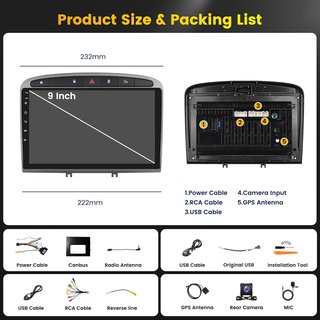 2G+64G Android 15 Radio para Peugeot 308 / 408