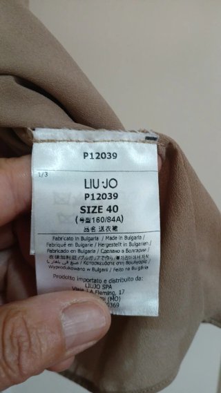 Gonna Liu Jo pois beige taglia 40 piccolissimo buc