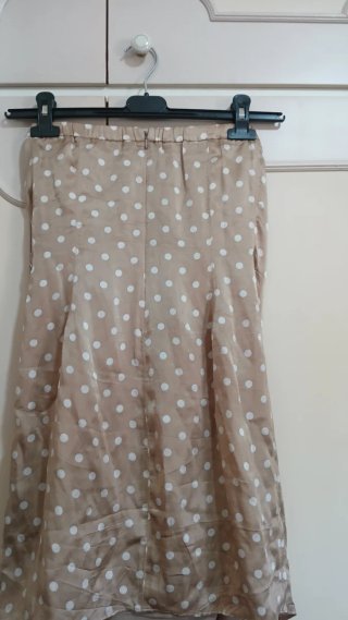 Gonna Liu Jo pois beige taglia 40 piccolissimo buc
