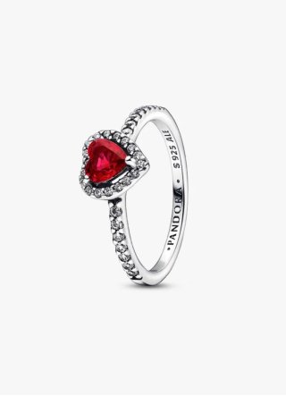 Anillo Pandora Corazón Rojo Talla 54