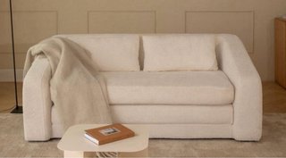 Sofá Cama Beige Tela