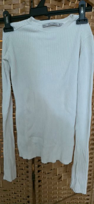Suéter blanco de punto fino