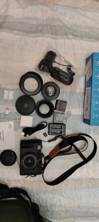 Cámara Digital 6K Ultra HD + Funda + micro
