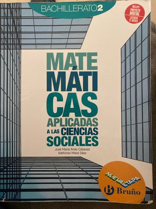 Matemáticas aplicadas a las ciencias sociales, ...