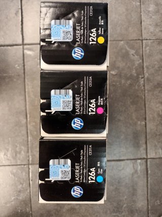 Pack 3 Cartuchos HP 126A (Cian, Magenta, Amarillo)
