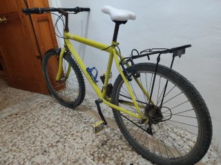Bicicleta Amarilla con Portabultos