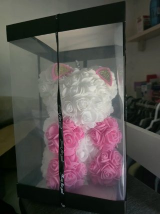 Oso de peluche unicornio flores
