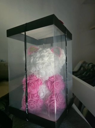 Oso de peluche unicornio flores