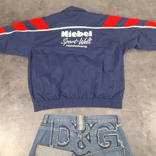 Chaqueta Adidas Premium Vintage 90's Azul y Roja